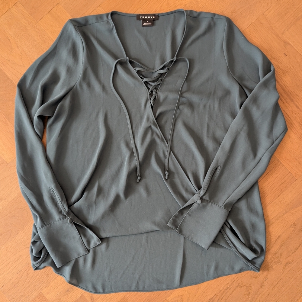 Trouve Lace-Up Top